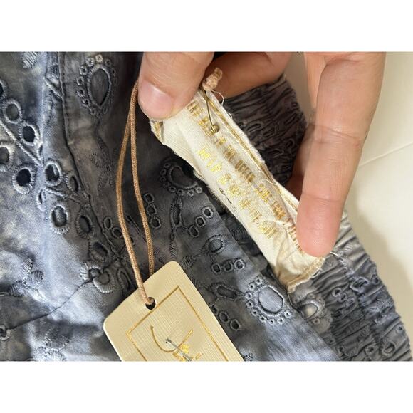 Jen’s Pirate Booty Gatsby Kesey Trousers Tie Dye Blue Eyelet Lace wide leg pants - Picture 3 of 8